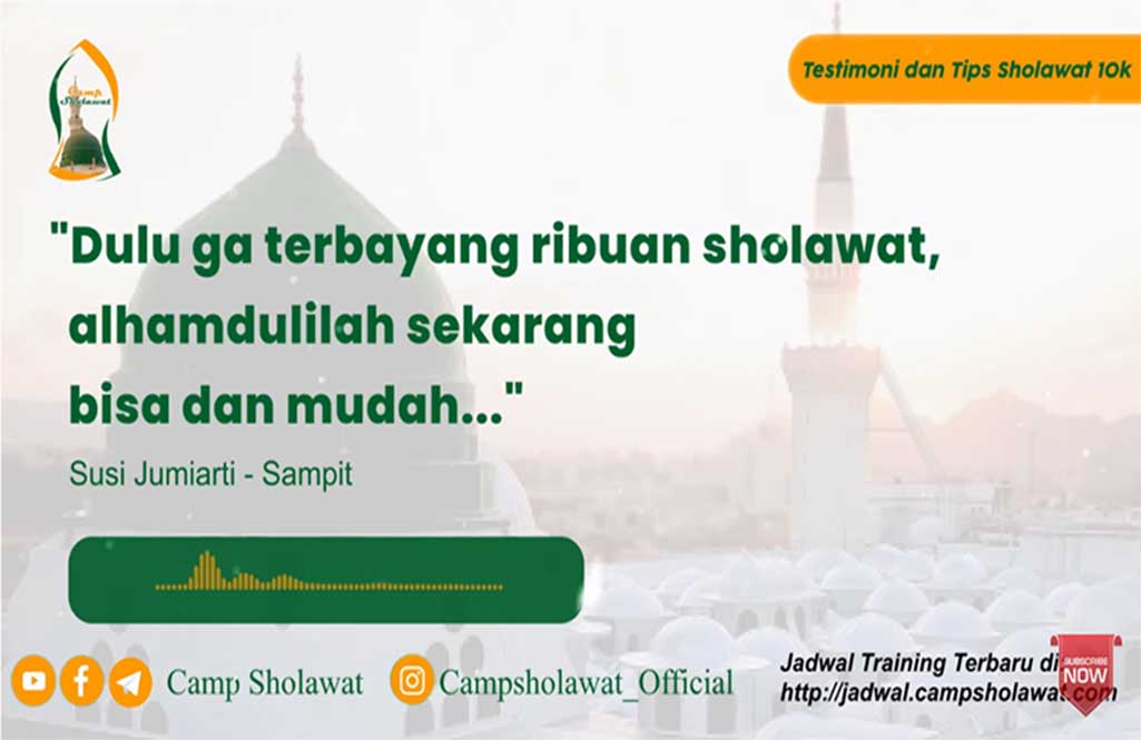Dulu ga terbayang ribuan sholawat, Alhamdulillah sekarang biasa dan mudah..yu buktikan sendiri, ikut trainingnya